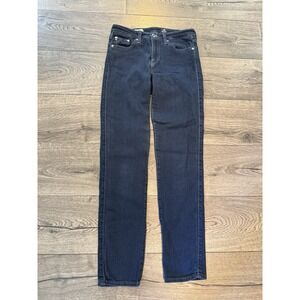 AG Adriano Goldschmied The Prima Mid-Rise Jeans Womens 27x28 Blue Dark Wash